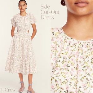 NWT J Crew side-cutout poplin dress